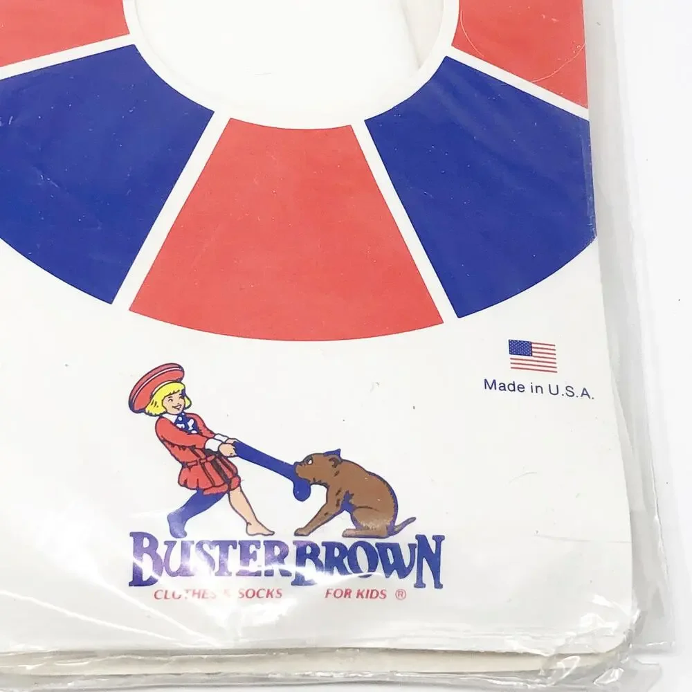 Vintage Deadstock 2 Buster Brown Girls Tights White Size 1-2 USA